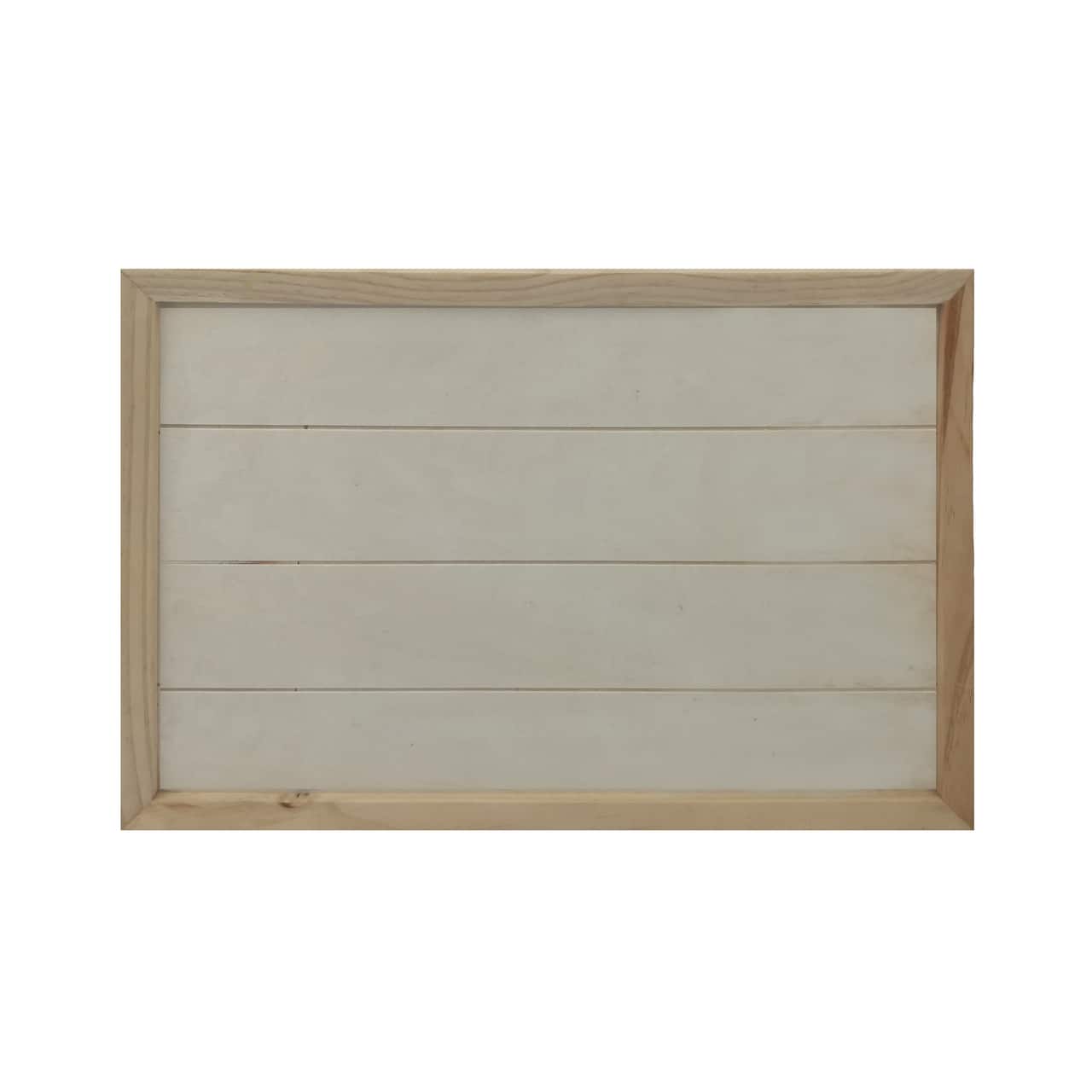 17&#x22; Gray Wood Rectangle Plaque by Make&#xAE; Market